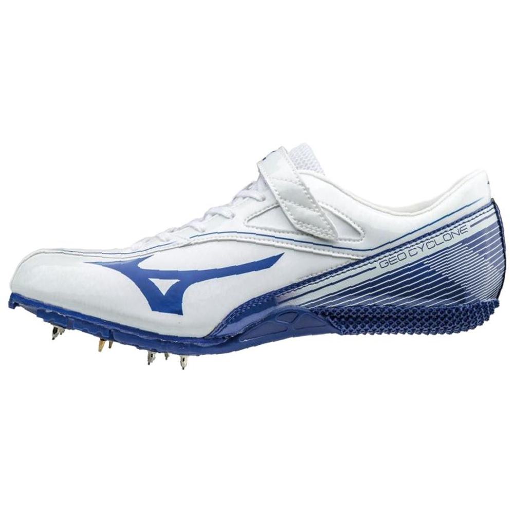 Mizuno Geo Cyclone White Wide Fit Sprint Track And Field Shoes Unisex