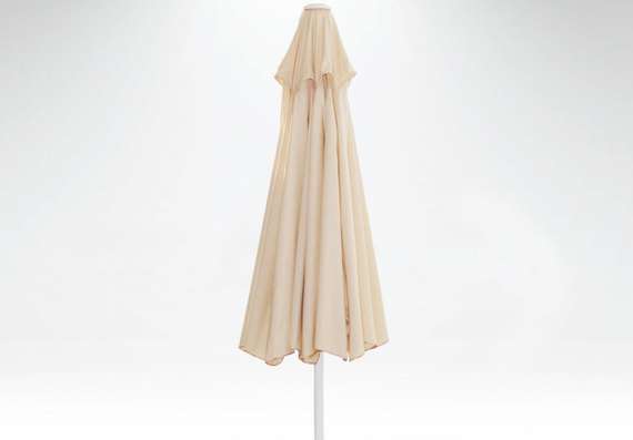 Зонт пляжный со стационарной базой Kiwi Clips&amp;Base, Ø200 см, бежевый