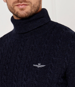 Хлопковый гольф Aeronautica Militare - темно-синий(MA1485L417)