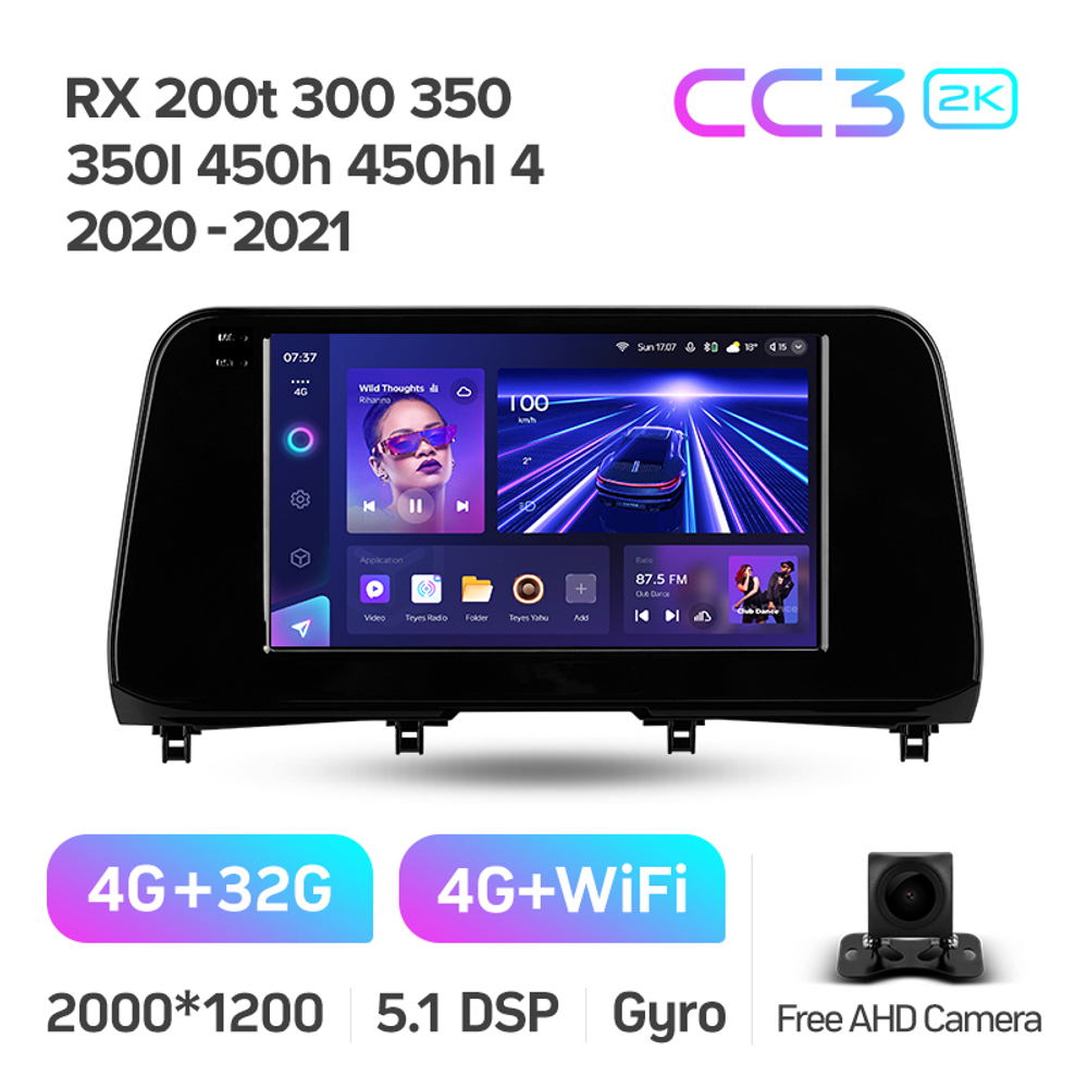 Teyes CC3 2K 9"для Lexus RX 200t RX 300 RX 350 2019+