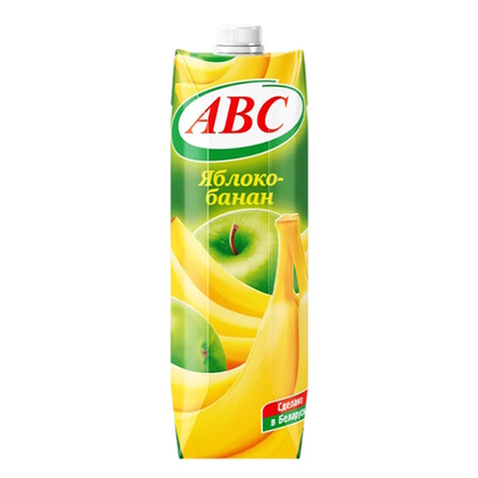 Сок натуральный ABC Яблоко-банан с мякотью 1 л