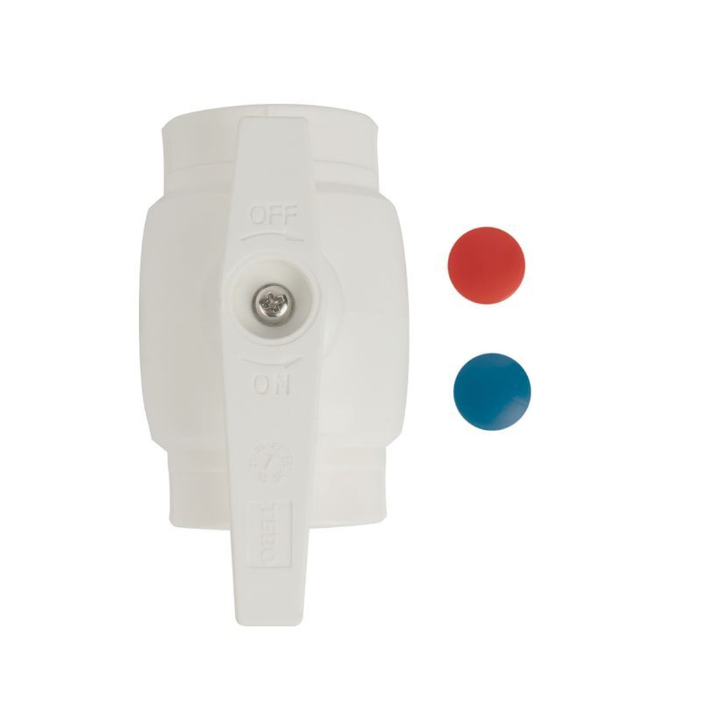 Кран шаровый полипропиленовый 40 мм полнопроходной TEBO