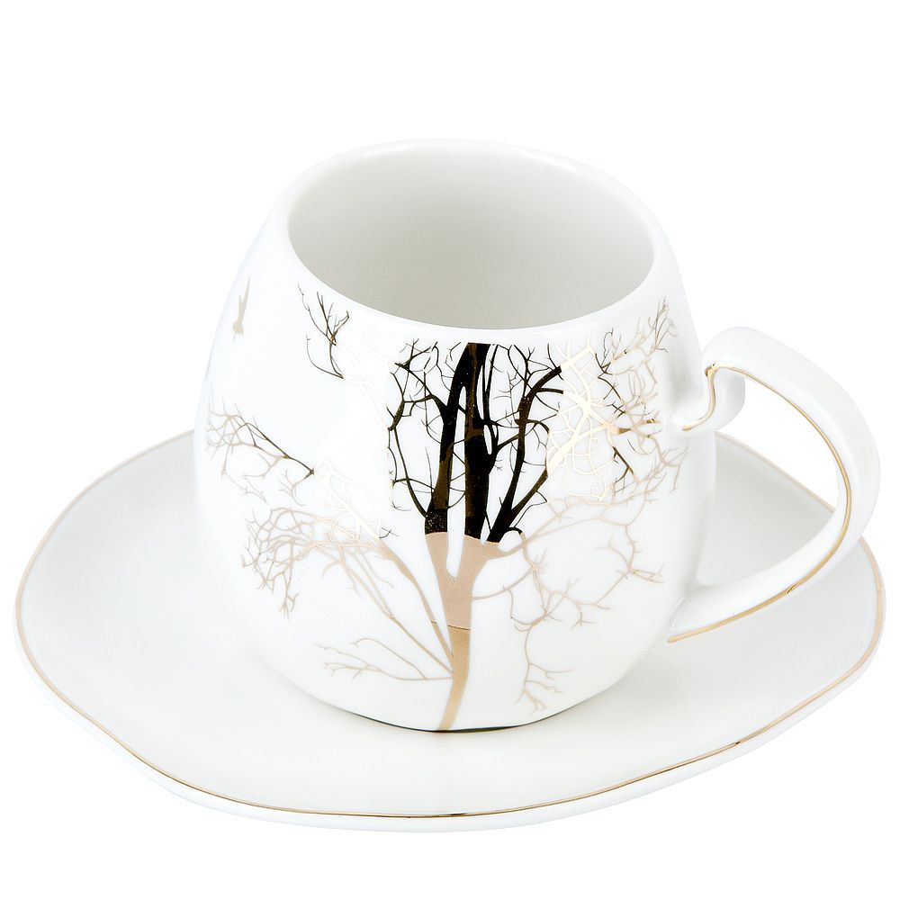 Чайный набор на металлической подставке 12пр. " .Golden Forest" (6 персон) v=280 мл (подаро