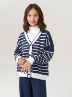 Кардиган для девочки в школу AT1010 сапфировый