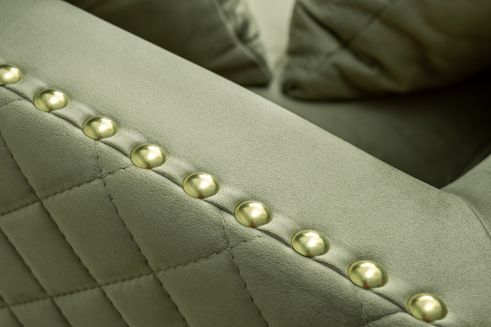 Диван Garda Decor-Кушетка Сорренто (Sorrento) правая велюр оливковый Colt1002-OLIV 180*98*88 см