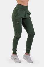 Брюки HIGH-WAIST LOOSE FIT SWEATPANTS "FEELING GOOD" 409 Зеленые