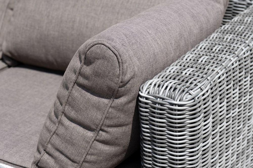 "Лунго" трансформирующаяся лаунж-зона из искусственного ротанга, цвет графит