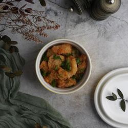 Салатник соусник для подачи 400 мл d 12 см h5,5 см круглый желтый Рамекин фарфор P.L. [6]