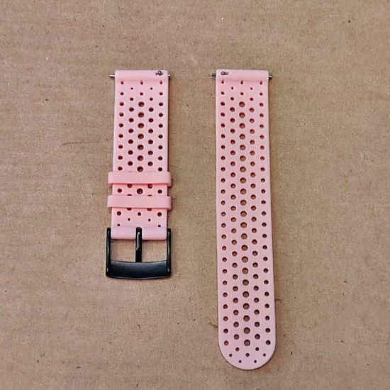 Силиконовый дышащий ремешок Suunto 24 mm для 9 / 9 Baro / 7 / D5 / Spartan Sport быстросъемный (Athletic 1) короткий (Розовый)