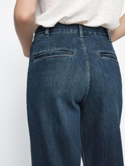 Massimo Dutti Джинсы прямого кроя с высокой посадкой, средний синий