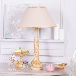 Настольная лампа Нимфея Айвори с абажуром 38 Крем