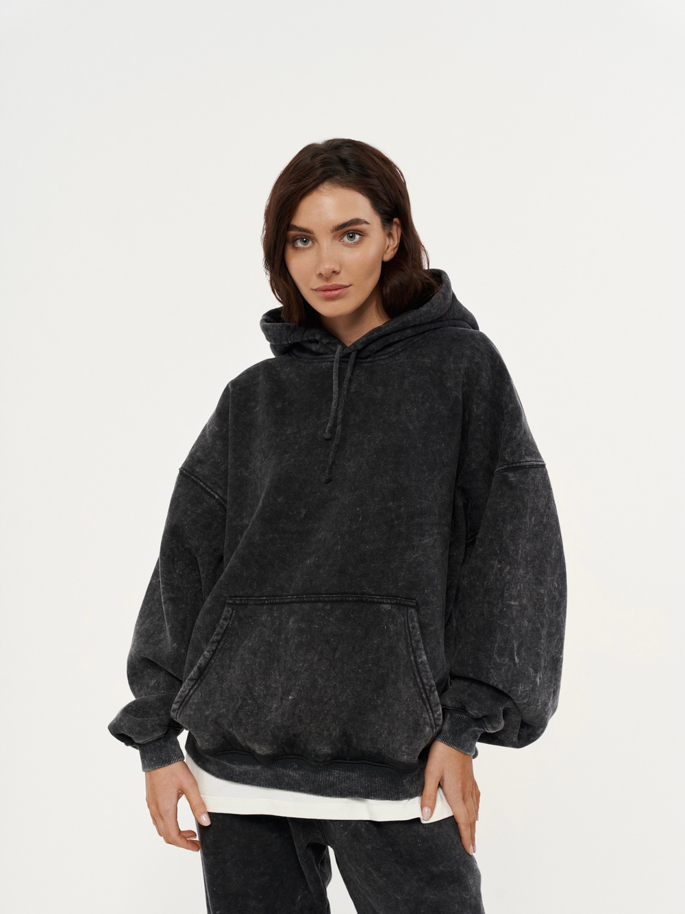 Худи утеплённое garment dye
