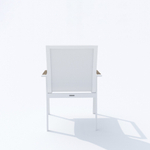 Обеденная группа Ideal Patio МИРРА СОЛА каркас белый, стол поливуд 220, текстилен белый