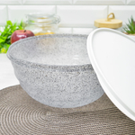 Миска 3,2л с крышкой "Latina" (гранит светло-серый)