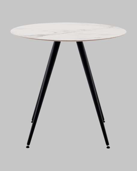 Стол Ники круглый столешница керамика Ice Jade 800