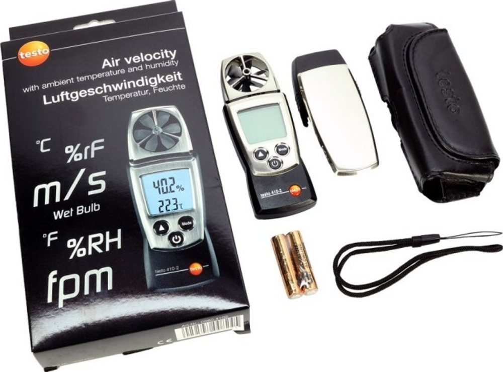 Измеритель скорости потока воздуха Testo 410-2 с поверкой 0560 4102/001