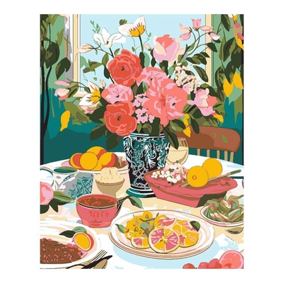 Картина по номерам 40*50см "Завтрак" (Lori)