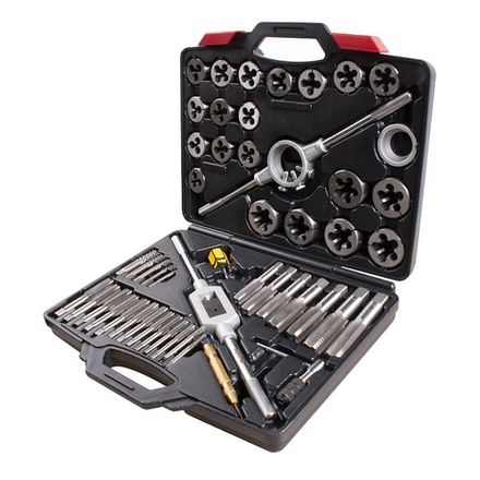 Цена на МАСТАК (351-10051C) Набор метчиков и плашек SK-5, 1/4"-1", кейс, 51 предмет