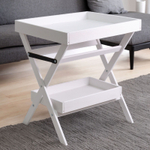 Складной деревянный столик, переносной, поднос, из массива сосны, для сада и дома, для рыбалки, в машину, белый