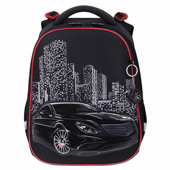 Çanta \ Bag \ Ранец BRAUBERG, 2 отделения, с брелком, LED ЛАМПОЧКИ, 38х29х16 см, 271356