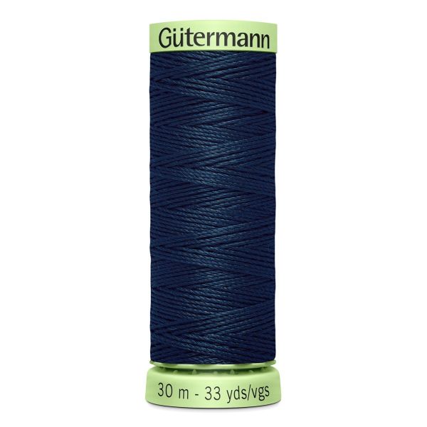 Нитки отделочные Gutermann Top Stitch 30 (30 метров), 5 кат. | 487 т.т.сине-зеленый