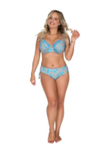 Плавки с регуляцией высоты и узором пейсли (Размер: M) (Цвет: голубой)