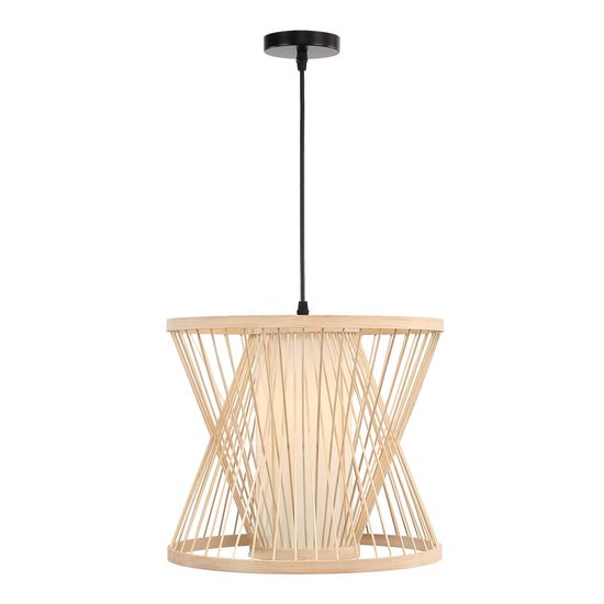 SL6241.503.01 Светильник подвесной ST-Luce Древесный/Белый E27 1*40W ALMA