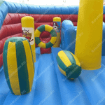 Большой надувной батут-горка "Корабль флибустьеров" 14*6*6 м