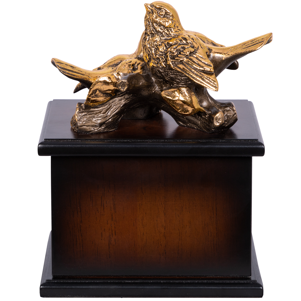 Часы Птички Терра Дуэт Орех Бронза