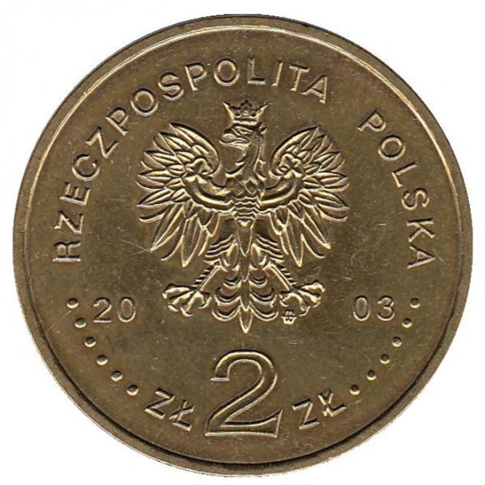 2 злотых 2003 год, Польша. Станислав Лещинский (1704-1709, 1733-1736). Польские короли UNC