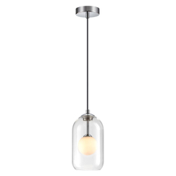 4953/1 PENDANT ODL22 000 хром/ белый/прозрачный/стекло Подвес G9 1*40W LOSTAR