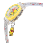 Xomad × Mr Doodle Quartz Movement Silicone Strap Watch Women"s Watch White Dial