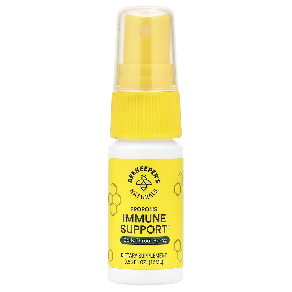 Beekeeper's Naturals, Naturals, прополис для поддержки иммунитета, ежедневный спрей для горла, 15 мл (0,53 жидк. Унции)