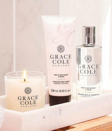 Белый нектарин и груша скраб для тела, Grace Cole