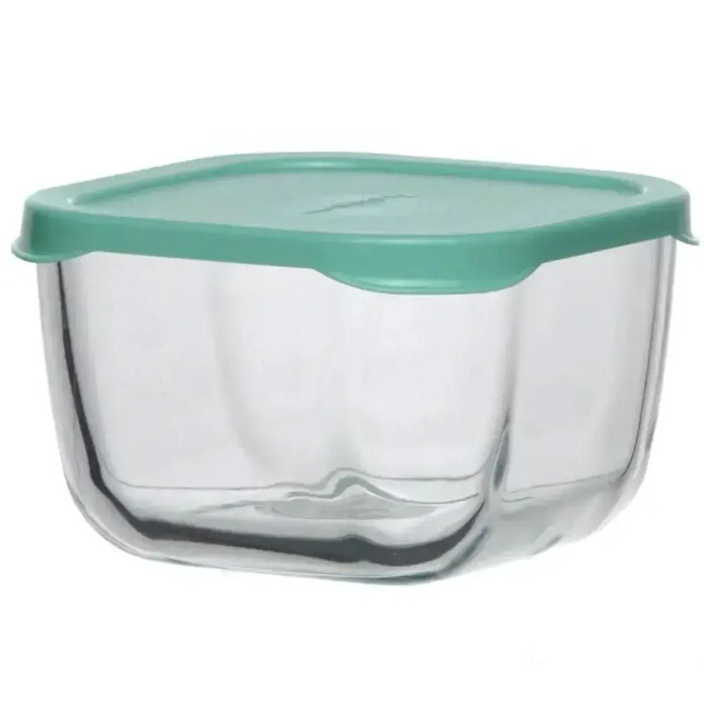 Контейнер 250мл «SNOW BOX» с зеленой пластиковой крышкой 53223SLGR