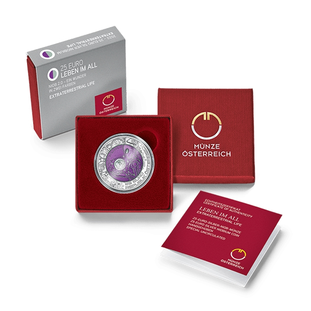 АВСТРИЯ, 2022, 25 ЕВРО [БИМЕТАЛЛ: СЕРЕБРО + НИОБИЙ]