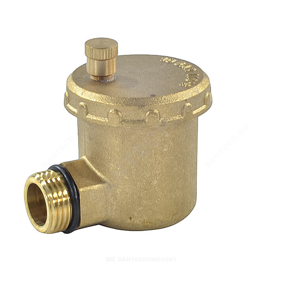 Воздухоотводчик автоматический латунь 5004 Ду 15 Ру10 G1/2" НР угловой Aquasfera 5004-01 .