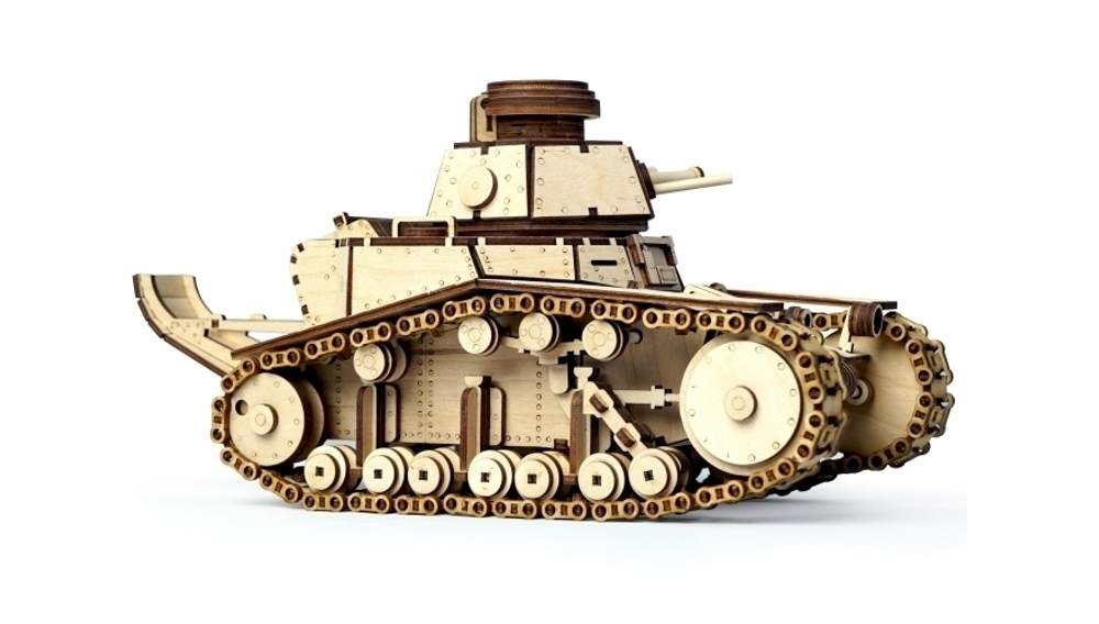 Конструктор 3D деревянный подвижный Lemmo Танк МС-1 (Т-18)