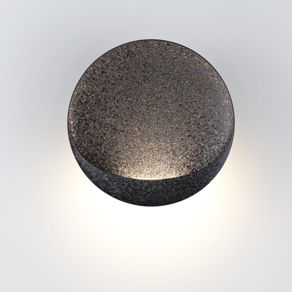 7003/7WL HIGHTECH ODL25 297 Настенный светильник черный ice crack/акрил IP44 LED 7W 231Лм 3000K CRI > 90 VELA