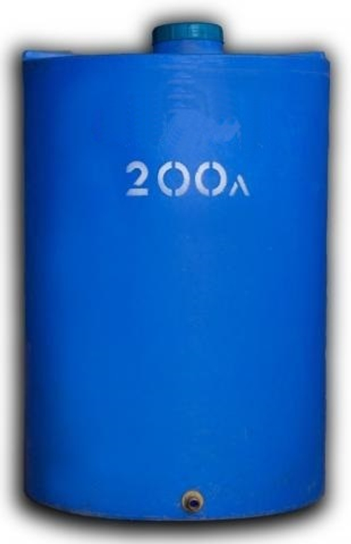 Ёмкость пластиковая пищевая АКПОЛ 200 л. вертикальная узкая крышка (58x58x87см;7кг;синий) - арт.555036