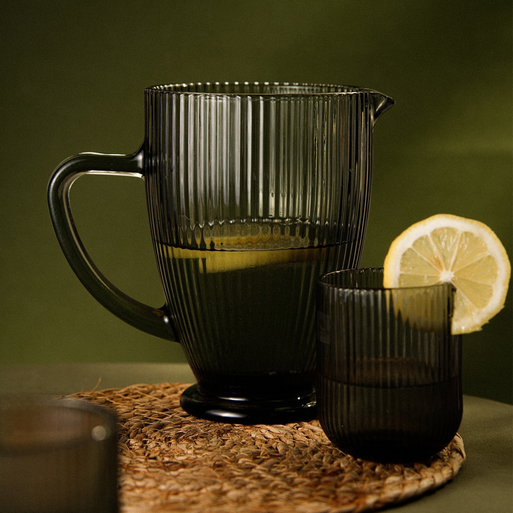 Кувшин SL Home «Модерн», 1.2 л, 19.5×13×18.5 см, стекло, графитовый