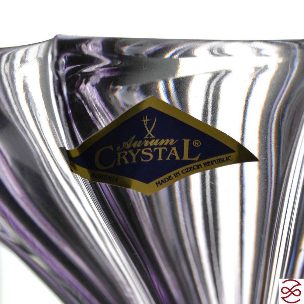 Конфетница Aurum Crystal Plantica 15 см фиолет.