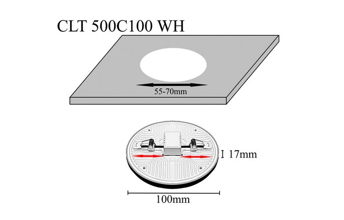 Светильник встроенный Crystal Lux CLT 500C100 WH 3000K