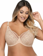 Соблазнительный бюстгальтер на каркасах с мягкими чашками (Размер: 100C) (Цвет: бежевый)