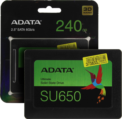 SSD 240 Gb SATA 6Gb/s ADATA Ultimate SU650 &lt;ASU650SS-240GT-R&gt;  2.5"  3D TLC