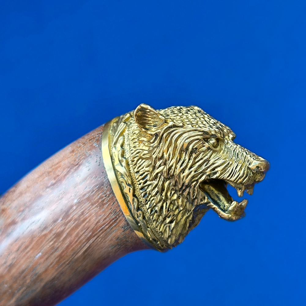 Нож ковка Князь Дамаск, латунное литьё