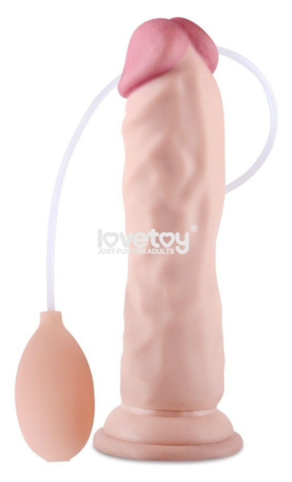 Телесный фаллоимитатор 8.5 Soft Ejaculation Cock - 21,6 см. (Цвет: телесный)