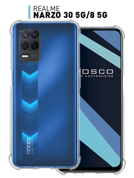 Чехол ROSCO для realme Narzo 30 5G;realme 8 5G оптом (арт. RM-NRZ30(5G)-HARD-TPU-TRANSPARENT)