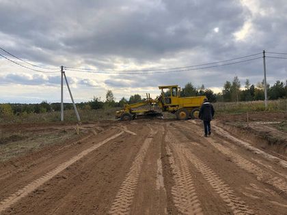 Планировка основания дорог в «Усадьбе Романово» продолжается