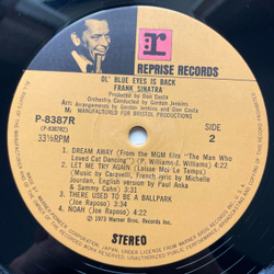Винтажная виниловая пластинка LP Frank Sinatra Ol' Blue Eyes Is Back (Япония 1973) (Оби)